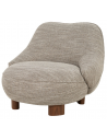 LINA Lænestol i metal og polyester H84 cm - Valnød/Taupe