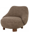 LINA Lænestol i metal og polyester H84 cm - Valnød/Brun