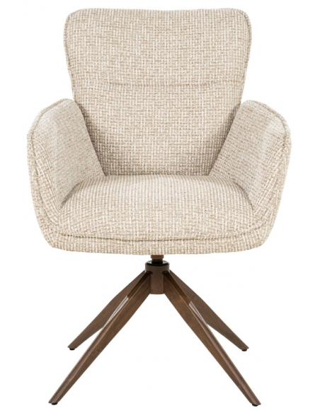 spisebordsstol med armlæn og drejefod drej drejefunktion moderne design stof