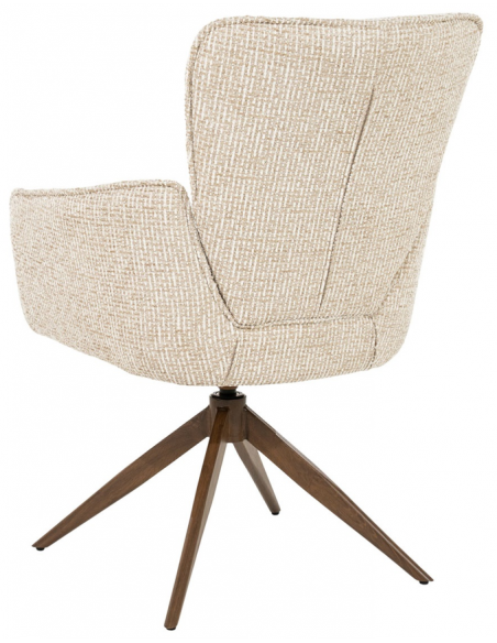 spisebordsstol med armlæn og drejefod drej drejefunktion moderne design stof