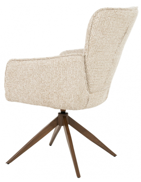 spisebordsstol med armlæn og drejefod drej drejefunktion moderne design stof