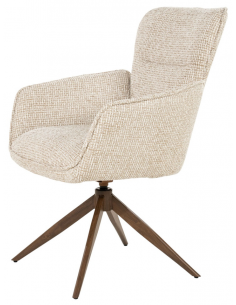 spisebordsstol med armlæn og drejefod drej drejefunktion moderne design stof 2