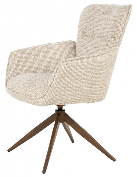 spisebordsstol med armlæn og drejefod drej drejefunktion moderne design stof