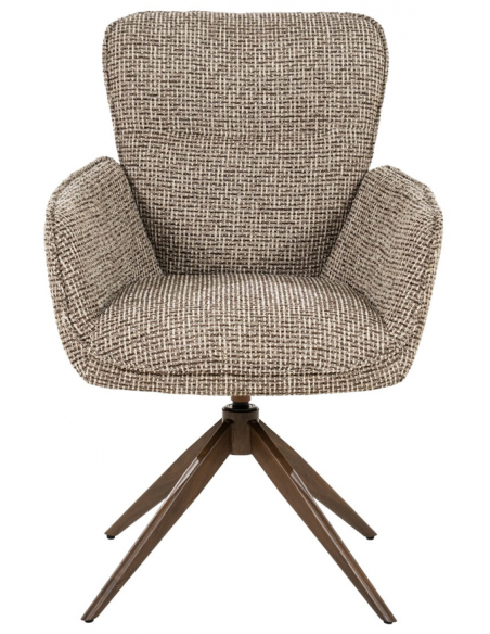 spisebordsstol med armlæn og drejefod drej drejefunktion moderne design stof