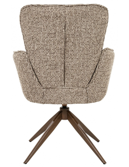 spisebordsstol med armlæn og drejefod drej drejefunktion moderne design stof
