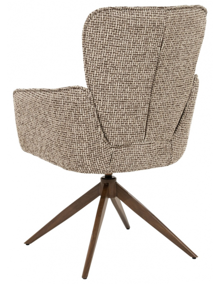spisebordsstol med armlæn og drejefod drej drejefunktion moderne design stof