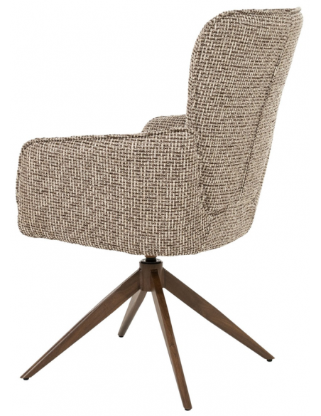 spisebordsstol med armlæn og drejefod drej drejefunktion moderne design stof
