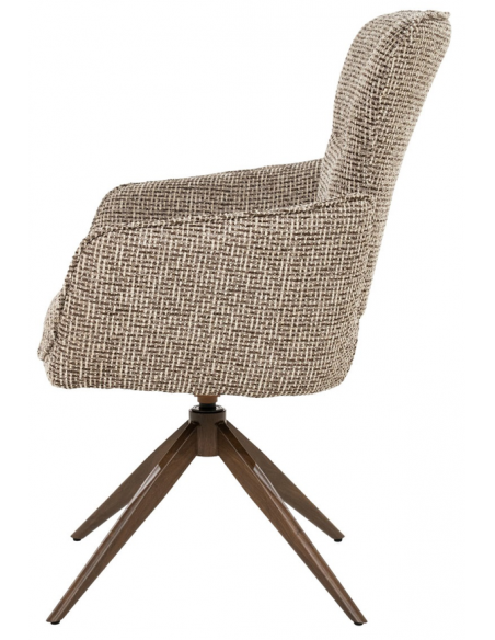 spisebordsstol med armlæn og drejefod drej drejefunktion moderne design stof