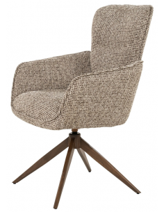 spisebordsstol med armlæn og drejefod drej drejefunktion moderne design stof 2