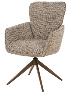 spisebordsstol med armlæn og drejefod drej drejefunktion moderne design stof