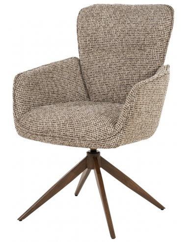 spisebordsstol med armlæn og drejefod drej drejefunktion moderne design stof