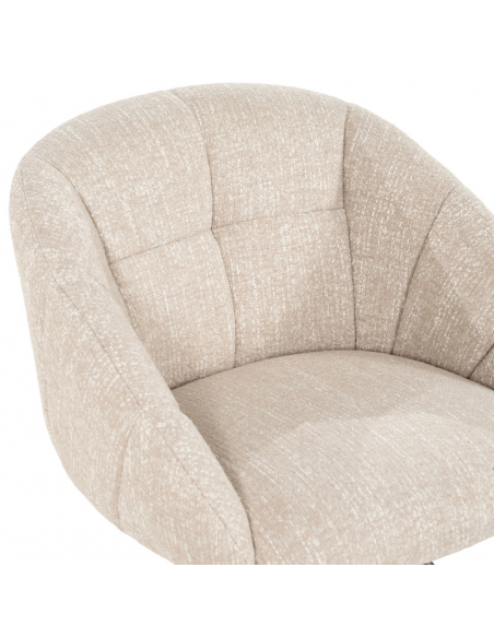 spisebordsstol med armlæn og drejefod drej drejefunktion moderne design stof