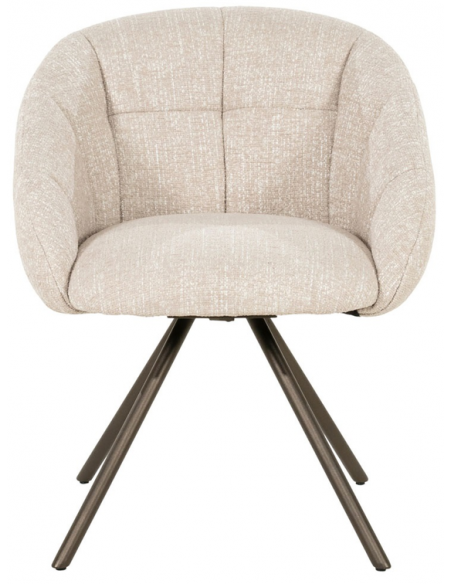 spisebordsstol med armlæn og drejefod drej drejefunktion moderne design stof