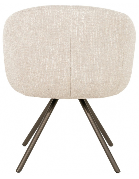 spisebordsstol med armlæn og drejefod drej drejefunktion moderne design stof