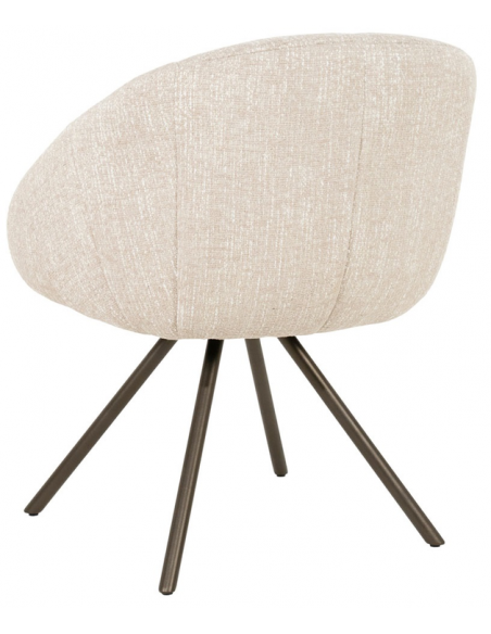 spisebordsstol med armlæn og drejefod drej drejefunktion moderne design stof