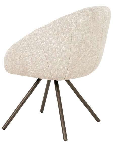 spisebordsstol med armlæn og drejefod drej drejefunktion moderne design stof