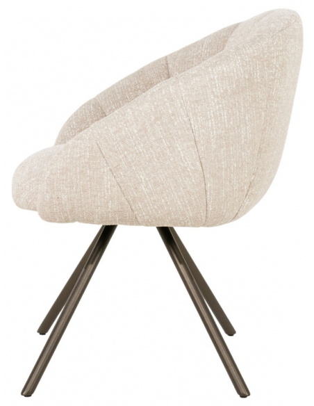 spisebordsstol med armlæn og drejefod drej drejefunktion moderne design stof
