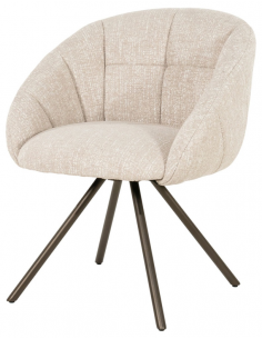 spisebordsstol med armlæn og drejefod drej drejefunktion moderne design stof