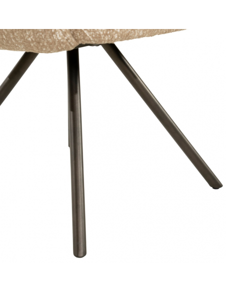 spisebordsstol med armlæn og drejefod drej drejefunktion moderne design stof