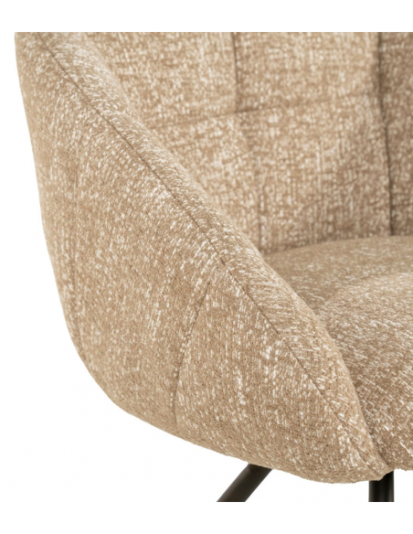 spisebordsstol med armlæn og drejefod drej drejefunktion moderne design stof