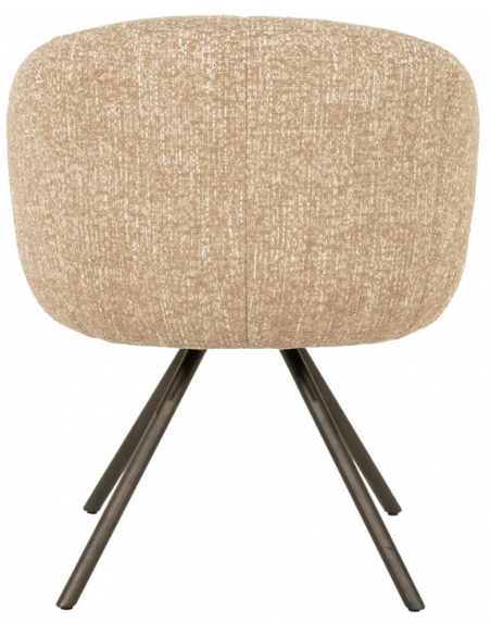 spisebordsstol med armlæn og drejefod drej drejefunktion moderne design stof