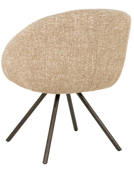 spisebordsstol med armlæn og drejefod drej drejefunktion moderne design stof