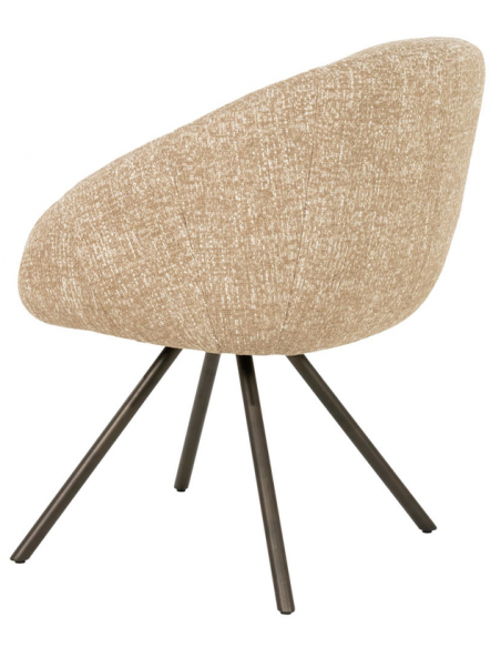 spisebordsstol med armlæn og drejefod drej drejefunktion moderne design stof