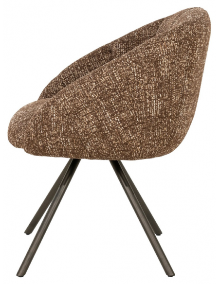 spisebordsstol med armlæn og drejefod drej drejefunktion moderne design stof
