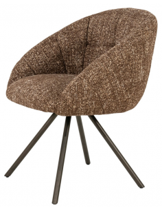 spisebordsstol med armlæn og drejefod drej drejefunktion moderne design stof 2