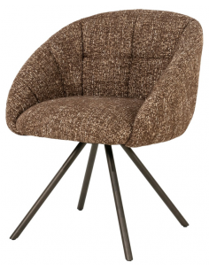 spisebordsstol med armlæn og drejefod drej drejefunktion moderne design stof