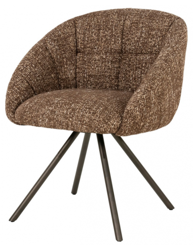 spisebordsstol med armlæn og drejefod drej drejefunktion moderne design stof