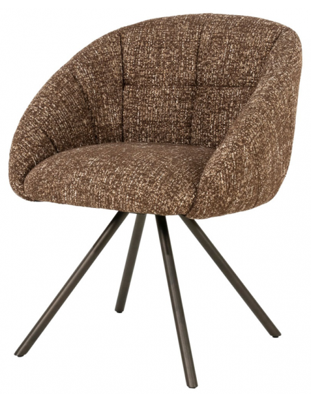 spisebordsstol med armlæn og drejefod drej drejefunktion moderne design stof