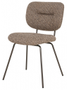 TIBBE Spisebordsstol i stål og polyester H80 cm - Kaffebrun/Meleret brun