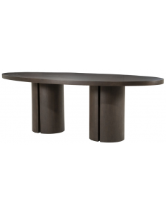 ovalt spisebord valnød træ moderne design stort 2