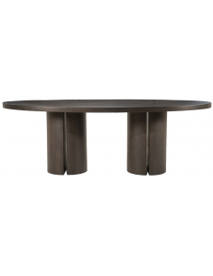 ovalt spisebord valnød træ moderne design stort