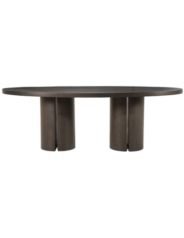 ovalt spisebord valnød træ moderne design stort