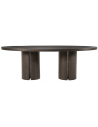 NOUD Ovalt spisebord i MDF og valnøddefinér 220 x 110 cm - Valnød