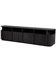 tvbord tv bord fjernsynsbord eg egetræ træ moderne design sort 2