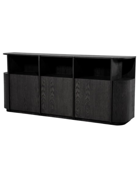 skænk sideboard eg egetræ træ moderne design sort