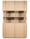 OSLO Vitrineskab i egetræ og egetræsfinér H220 x B148 cm - Eg