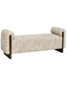 WINSLOW Bænk i asktræ og polyester B152 cm - Brun/Natur