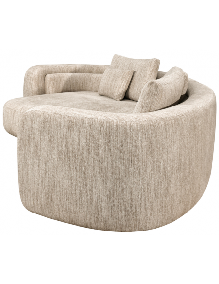 sofa stof moderne design natur beige stor bred flyder luksus hjørnesofa buet