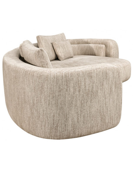 sofa stof moderne design natur beige stor bred flyder luksus hjørnesofa buet