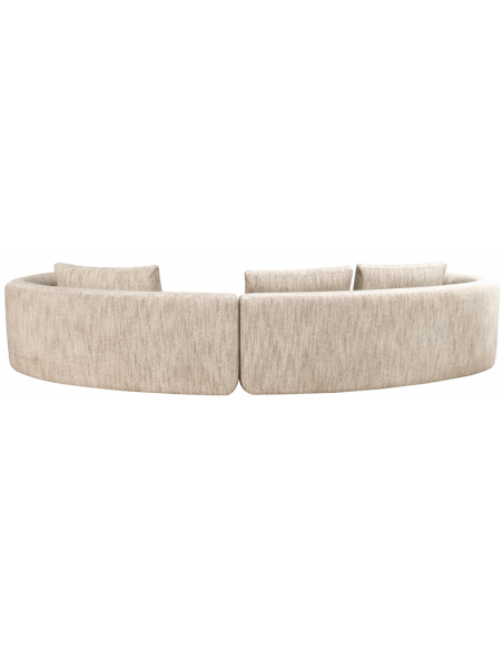 sofa stof moderne design natur beige stor bred flyder luksus hjørnesofa buet