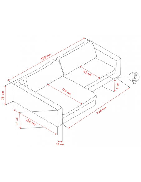 chaiselongsofa i beige stof komfortabel design flydersofa sofa moderne chaiselong modulsofa