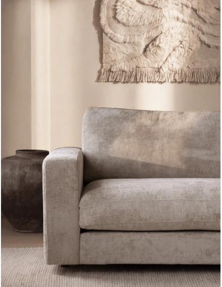 chaiselongsofa i beige stof komfortabel design flydersofa sofa moderne chaiselong modulsofa