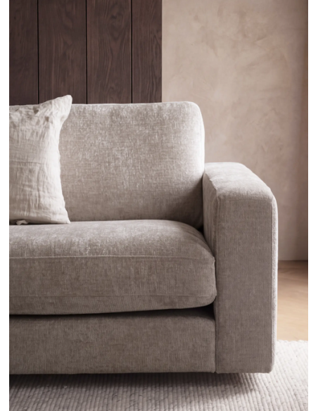 chaiselongsofa i beige stof komfortabel design flydersofa sofa moderne chaiselong modulsofa