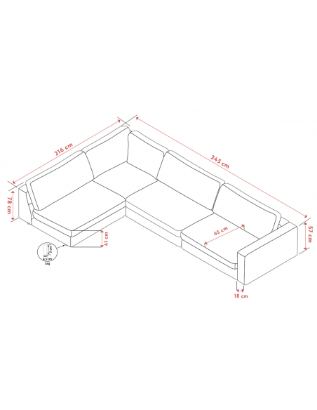 chaiselongsofa i beige stof komfortabel design flydersofa sofa moderne chaiselong modulsofa