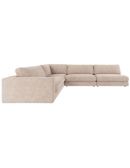 chaiselongsofa i beige stof komfortabel design flydersofa sofa moderne chaiselong modulsofa