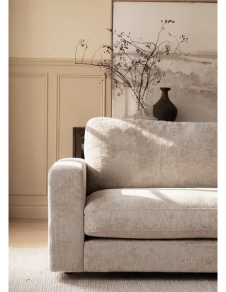 chaiselongsofa i beige stof komfortabel design flydersofa sofa moderne chaiselong modulsofa